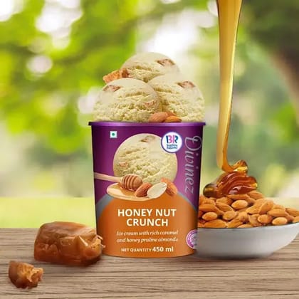 Honey Nut Crunch Ice Cream __ 450 Ml