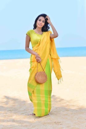LINEN DESIGNER DIGITAL PRINT SAREE 11314
