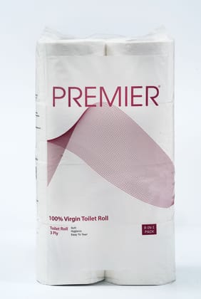 Premier Toilet Roll 3 Ply 300's 8in1