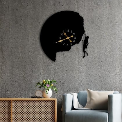 Modern Art Rock Climber Wall Clock