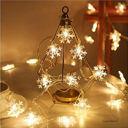 Light Diwali Decoration Curtain for Decoration for Gift Christmas Decoration Valentine Decoration Home Decoration-Snow Flake(Warm White)