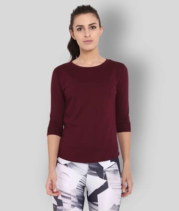 Appulse - Maroon Cotton Regular Fit Womens T-Shirt ( Pack of 1 ) - S