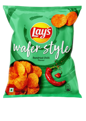 Lays Wafer Style Sundried Chilli Flavour Potato Chip 40gm