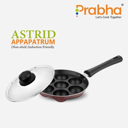 Astrid Nonstick Appapatrum With Steel Lid-12 Craters