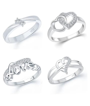 Vighnaharta Sizzling Fancy Rings Rhodium Plated For women and Girls VFJ1035-1050-1568-1588FRR10 - None