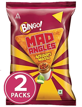 Bingo Mad Angles Achaari Masti Crisps - Pack of 2