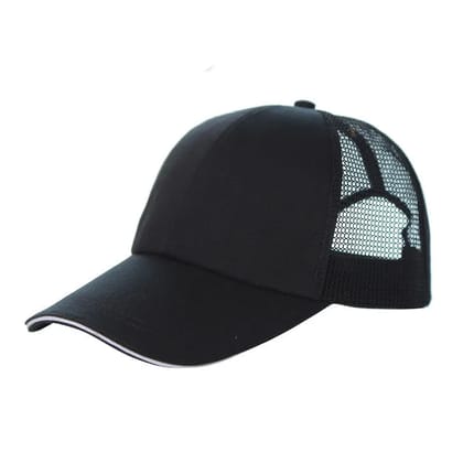 Outdoor Sun Hat Sun Protection Cap-Black white / adjustable