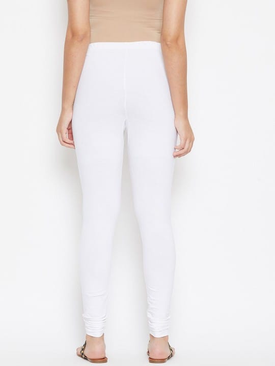 Women Pack Of 2 Solid Churidar-Length Leggings