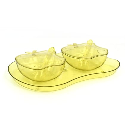 2752 Apple Shape Tray Bowl Used For Serving Snacks And Various Food Stuffs