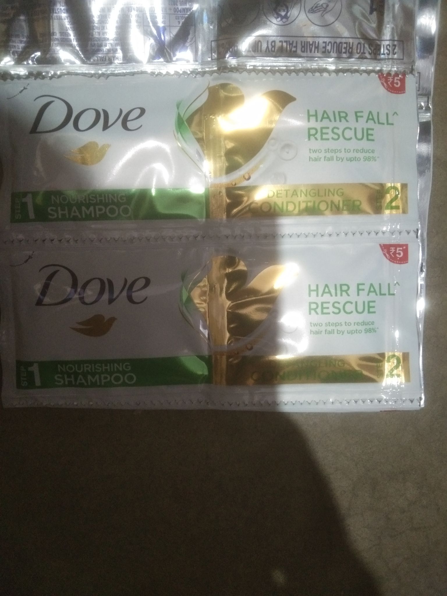 Dove hair fall rescue two step shampoo conditioner 6ml+6ml