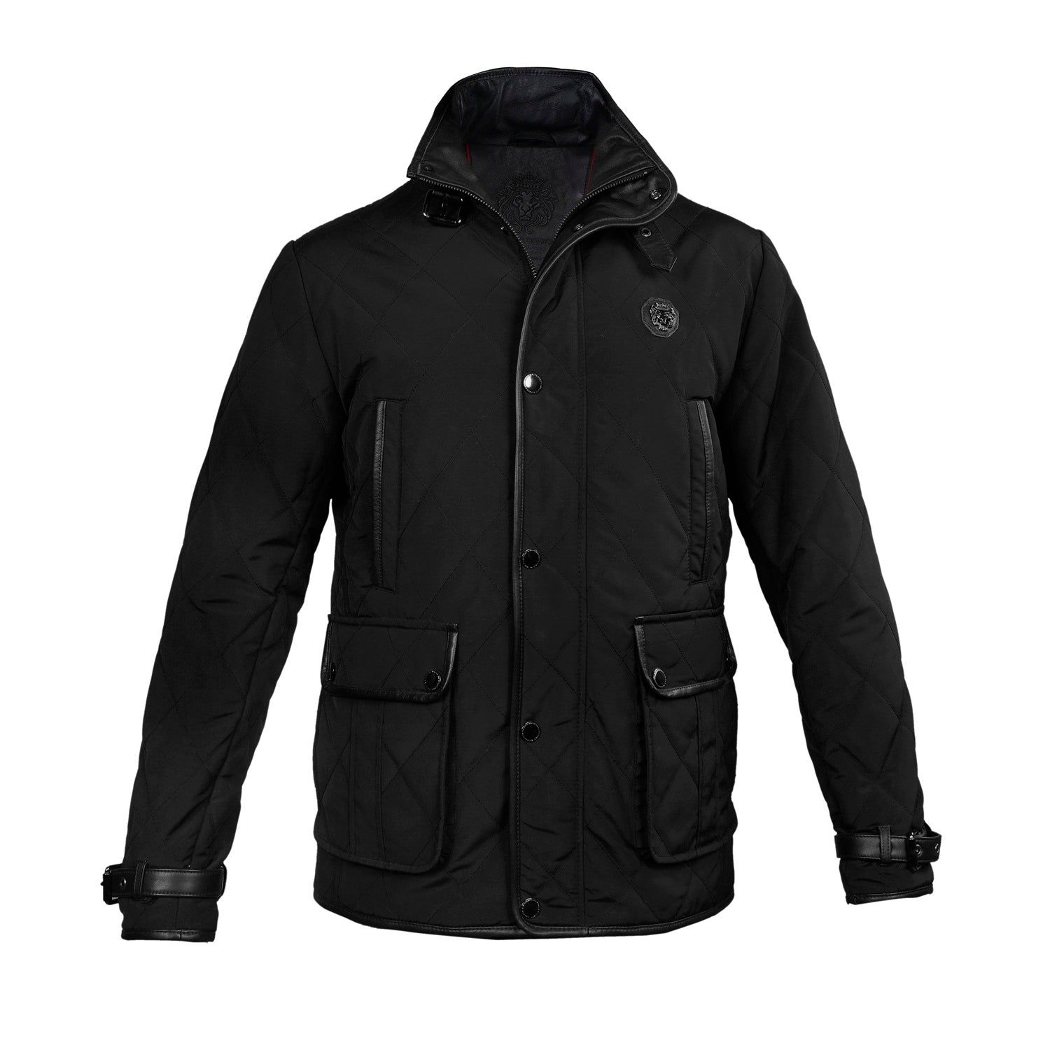 Contrasting Black Puffer Coat Jacket by Brune & Bareskin-L