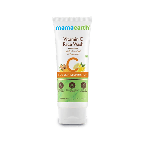 Mamaearth Vitamin C Face Wash With Vitamin C & Turmeric For Skin Illumination, 100 ml Tube
