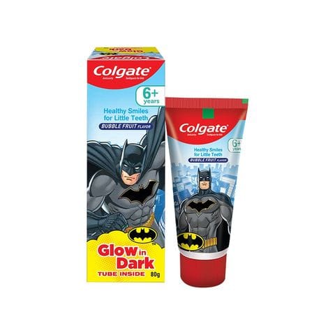 Colgate Kids Anticavity Toothpaste - 6+ Years, Bubble Fruit Flavour, Batman, 80 gm Pack