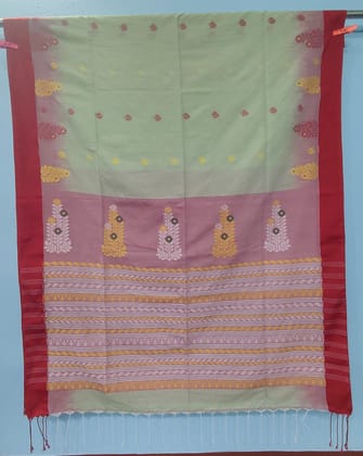 Bengal Mixed Cotton Gas Mercerised Tangail Saree