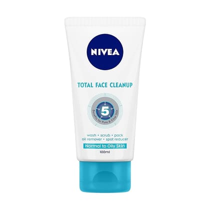 Nivea Women Face Wash Total Face Cleanup Acts As Face Wash Face Scrub  Face Pack 100 ml