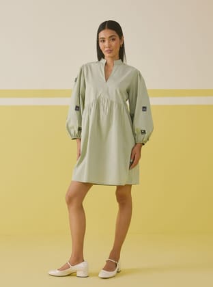 Mint Memories Organic Cotton Dress-XXS