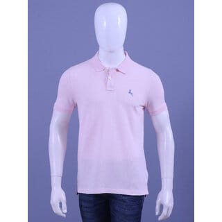 REDLINE MENS LIGHT PINK EMBROIDERED POLO T-SHIRTS