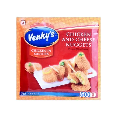 Venky's Chicken And Cheese Nuggets, 500 gm Pouch