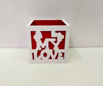 Rave Creations Valentine Day Decorative Gifting Rectangular Empty Basket Gifts Hamper Basket Serving wine ,chocolate and other goodies Basket for Valentines And Special occassions White & Red