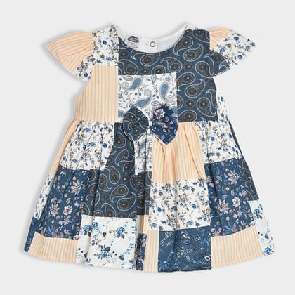 Bloom Woven Printed Dress-9-12 M / Multicolor