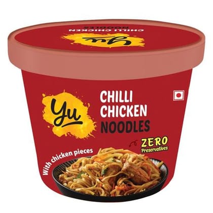 Yu Foodlabs Chilli Chicken Instant Cup Noodles - Zero Preservatives, 70 G