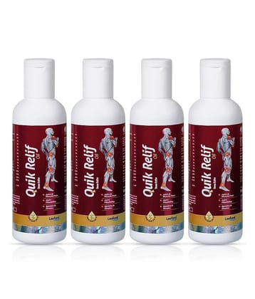 Quik Relif Herbal Ayurvedic Pain Relief Oil for Muscle & Joint Pain Relief 100ml ( Pack Of 4)