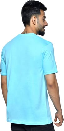 Pack of 2 Men Solid Round Neck Pure Cotton Blue, Navy Blue T-Shirt