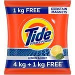 Tide Detergent Washing Powder - Lemon & Mint, Extra Power, Tide+, 5 Kg 4 Kg Pack + 1 Kg Pack Free(Savers Retail)