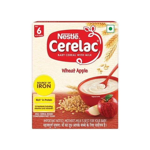Nestle Cerelac Baby Food Stage 1 : Wheat Apple, 300 gm Box