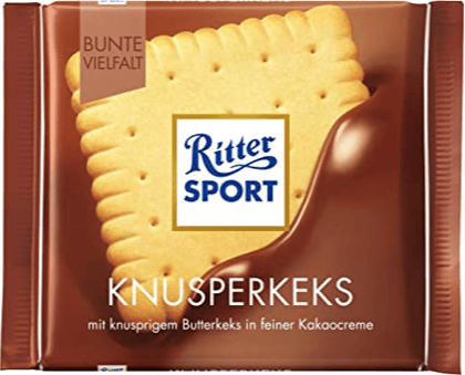 Ritter Sport Knusperkeks Biscuit and milk cocoa Premium Chocolate, 100 gm