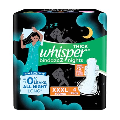 Whisper BindazzZ Nights XXXL 400mm, 4 Pads