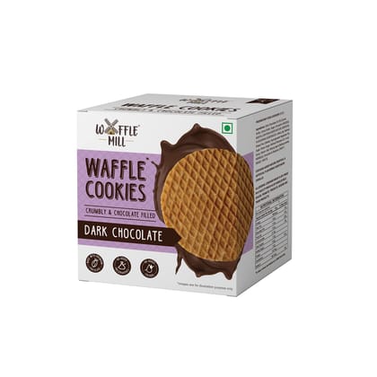 Waffle Mill Waffle Cookies | Dark Chocolate | 1 Box Contains 5 Cookies | Each Box 175 gm | 100% Vegetarian And No Added Preservatives (175 gm) - Pack of 1
