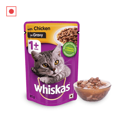 Whiskas Adult Cat Food - Chicken In Gravy, 85 gm Pouch