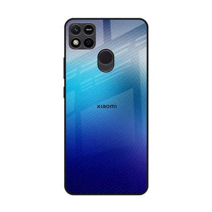 Blue Rhombus Pattern Glass Case for Redmi 10A