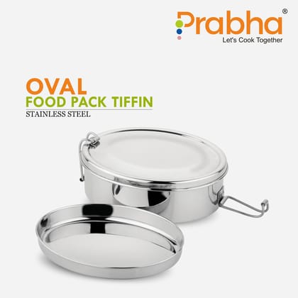 Stainless Steel Oval Food Pack Lunch Box-No. 2