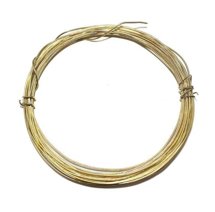 1 Kg, 20 Gauge Golden Plated Brass Craft Wire-Golden / Brass / 0.90mm