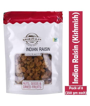KHARAWALA''s Premium Dried Indian Raisin (Pack of 8-250 Grams Each)