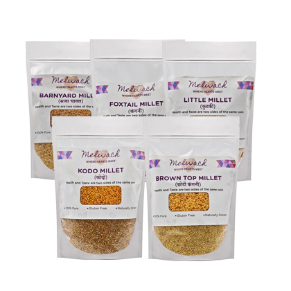 Millets Combo, Positive Millet Grains 500 gm Each - Pack of 5