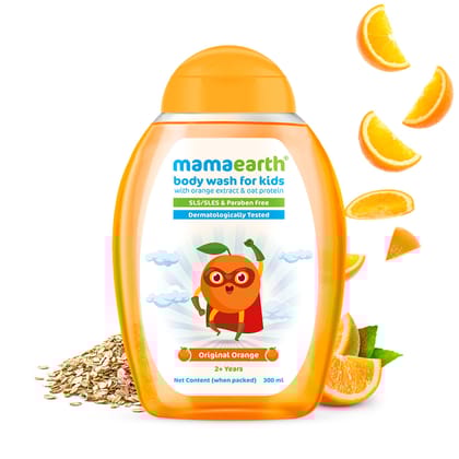 Mamaearth Original Orange Body Wash For Kids with Orange & Oat Protein-300ml