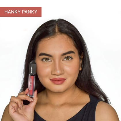 Love Earth Liquid Mousse Lipstick  - Hanky Panky Matte Finish | Lightweight, Non-Sticky, Non-Drying,Transferproof, Waterproof | Lasts Up to 12 hours with Vitamin E and Jojoba Oil - 6ml