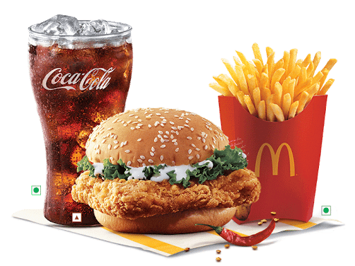 Large EVM McSpicy® Chicken __ NO ADDON,Large Coke ®,NO ADDON,NO ADDON,Complimentary Ketchup,Complimentary Ketchup,Complimentary Ketchup