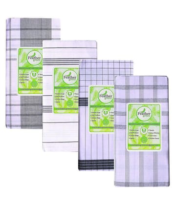 Feather Green Multi Lungi PAck of 4 - Free size