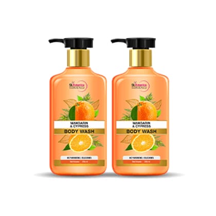 Mandarin Cypress Body Wash / Shower Gel, 250 ml (Pack of 2)