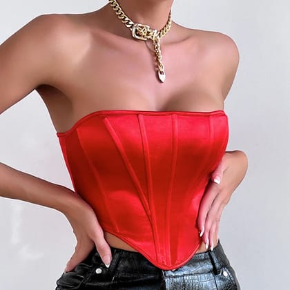 Wholesale boutique female clothes XS crop top sexy club wear women tank tops-S / Red