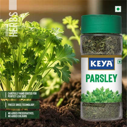 Keya Parsley | Seasoning for Meats, Soups, Sauces, Vegetables, and Beverages | Rich in Antioxidants & Supports Digestion | No Artificial Flavours or Colours | 15g