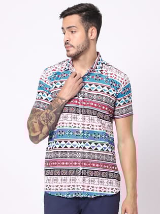 Geometric Printed Classic Casual Shirt