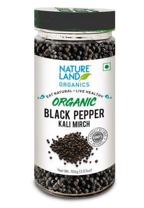 Natureland Organics Black Pepper, 100 gm - Pack of 2