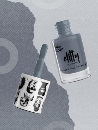 Elitty Mad Over Nails, 12 Toxin Free, Infused with Witch Hazel, Glossy- Lightning Strike (Grey), 6ml