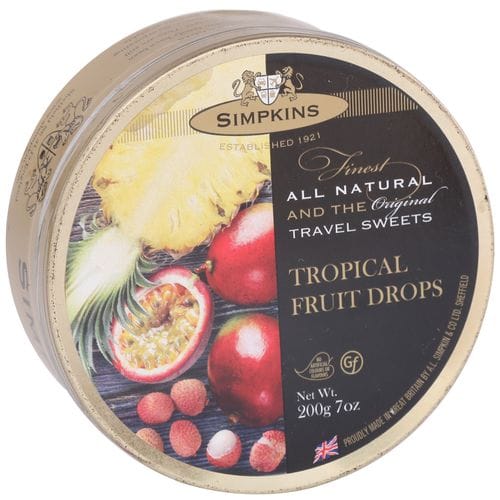 Simpkins Travel Sweets - Tropical Fruit, 200 gm Box