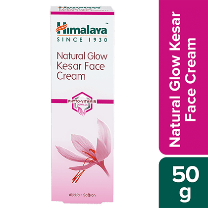 Himalaya Natural Glow Face Cream - Kesar, Alfalfa & Saffron, Phyto Vitamin Complex, Does Not Contain Bleach, Free From Parabens, 50 G(Savers Retail)